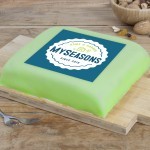 Marsepein fototaart groen