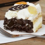 Slagroom fototaart chocolade
