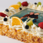 Cream photo cake fruit