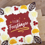 Kersttaart Fijne Feestdagen