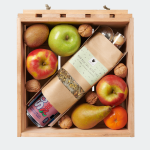 Fruitkist met geschenken Beterschap