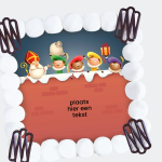 Sinterklaastaart Sint & Piet - met eigen tekst
