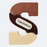 Chocoladeletter S drie smaken met logo