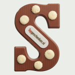 Decorative letter S with logo