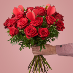 Love bouquet Roos red