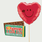 Heart with smile with Tony's Chocolonely hazelnut
