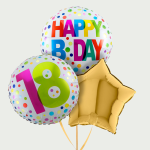 Happy B-day 18 years with golden star