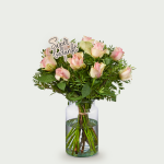 Thank you bouquet Roos pink small