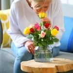 Brievenbus rozen gemengd