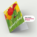 Wenskaart Beterschap bloemen