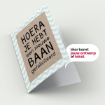 Hoera, een nieuwe baan