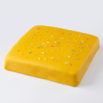 Festive marzipan cake yellow