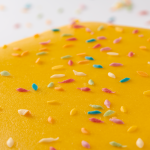 Festive marzipan cake yellow