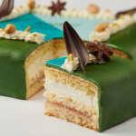 Luxurious marzipan photo cake green