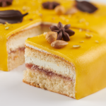 Luxurious marzipan cake yellow