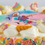 Unicorn taart rond