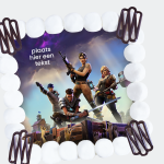 Marsepeintaart Fortnite - met eigen tekst