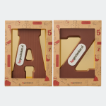 Chocoladeletter met logo A t/m Z