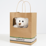 Witte knuffel met rode roos